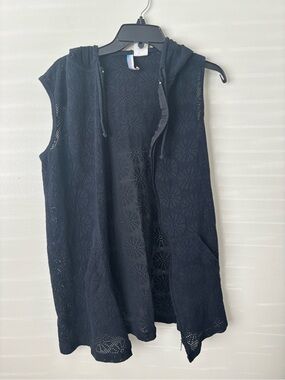 Sleeveless Hooded swim coverup